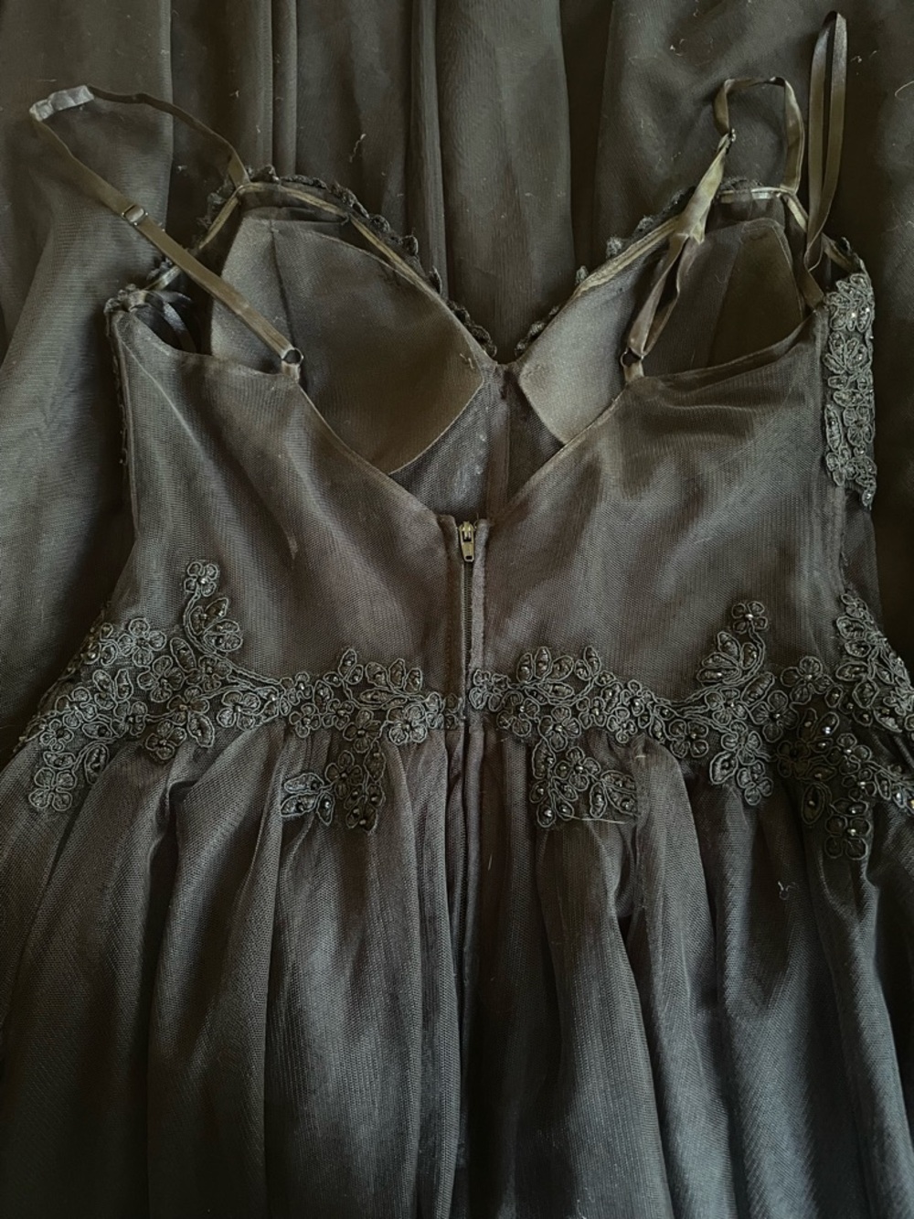 Windsor Black Lace Bodice Tulle Prom Gown - Picture 4 of 5